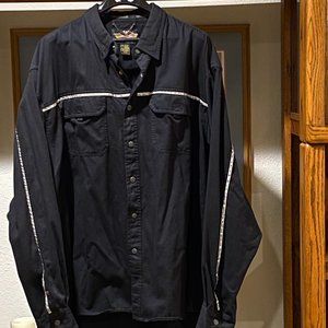 HD - Men's LS Casual Dress Shirt - Black - SZ 3XL
